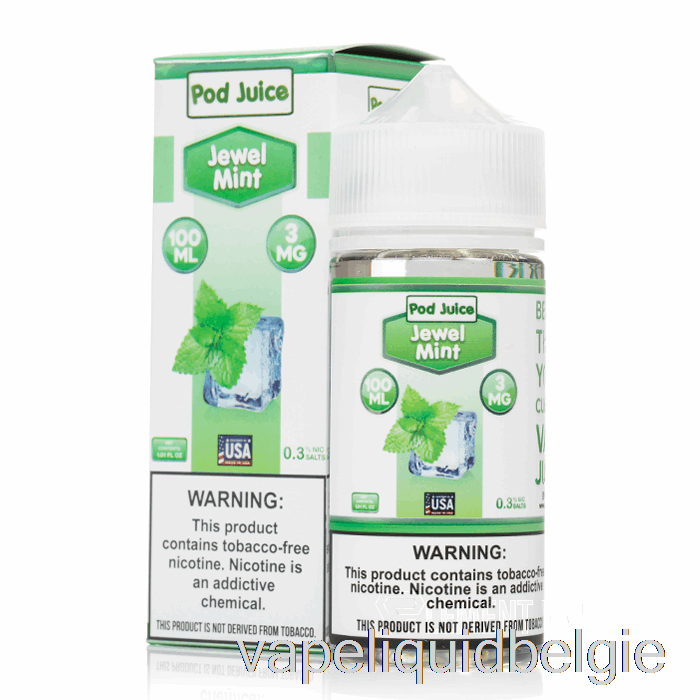 Vape Vloeibare Juweelmunt - Peulensap - 100 Ml 3 Mg